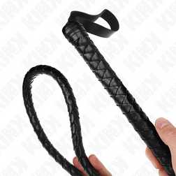 Fouet long tressé noir 210 cm — image 4