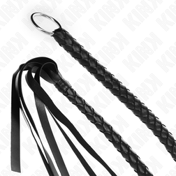 Fouet serpent tressé avec anneau main noir 65 cm — image 4