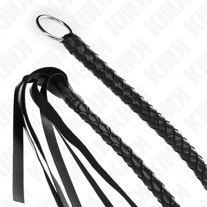 KINK FOUET SERPENT AVEC ANNEAU A MAIN NOIR 65 CM