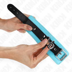 Menottes bondage à loquet verrouillable noir et turquoise — vue 2