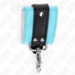 Menottes bondage à loquet verrouillable noir et turquoise — vue 5