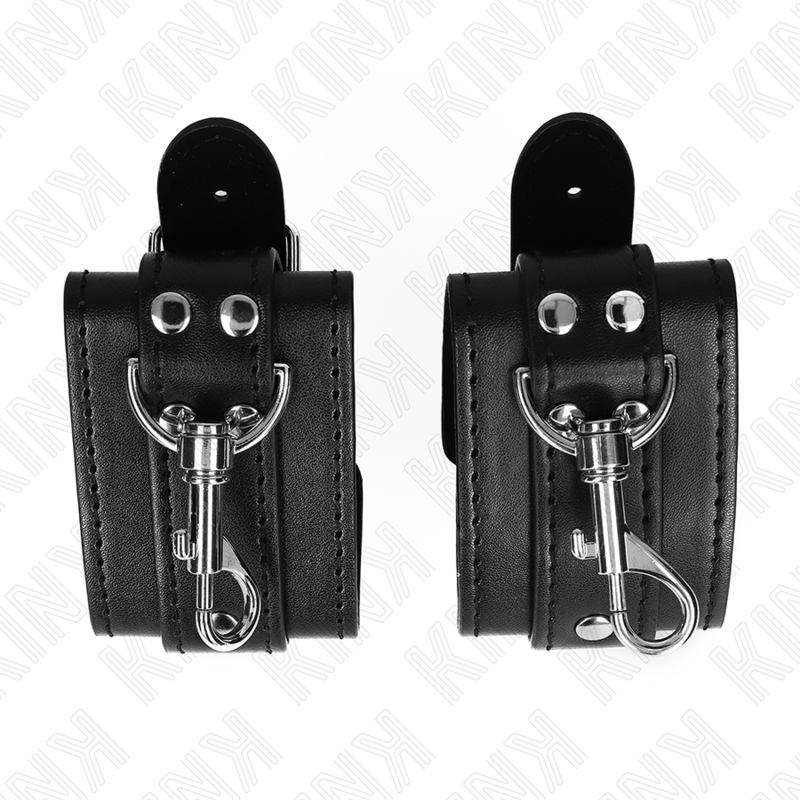 KINK APPAREILS POIGNETS VERROUILLABLES DUNGEON NOIR AJUSTABLES 21 28 CM X 55 CM