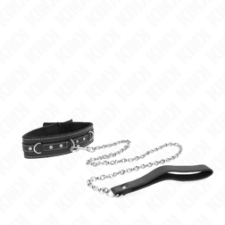 Collier strass noir et laisse chaîne — Kink — vue détaillée