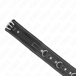 Collier strass noir et laisse chaîne — Kink — vue en situation