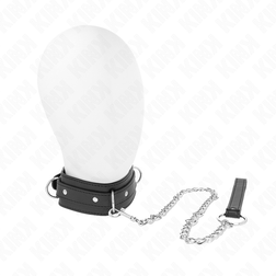 Collier BDSM 3 anneaux D laisse chaîne 65 cm XL