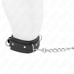 Collier BDSM 3 anneaux D laisse chaîne 65 cm XL — vue 3