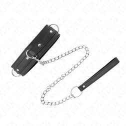 Collier BDSM 3 anneaux D laisse chaîne 65 cm XL — vue 4