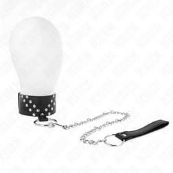 Collier clouté motif V et laisse chaîne — Kink