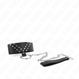 Collier clouté motif V et laisse chaîne — Kink — vue 3