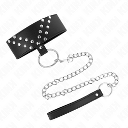 Collier clouté motif V et laisse chaîne — Kink — vue 2