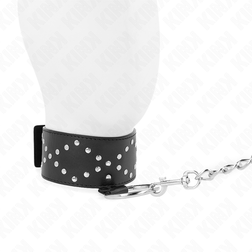 Collier cloutage aléatoire et laisse chaîne — Kink — vue 3