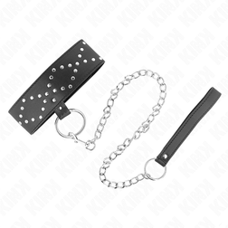 Collier cloutage aléatoire et laisse chaîne — Kink — vue 2