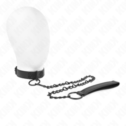 Bdsm laisse chaîne réglable 65 cm Cuir végan
