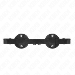 Bandeau yeux double disque cuir végan riveté — vue 2
