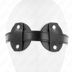 Bandeau yeux double disque cuir végan riveté — vue 4