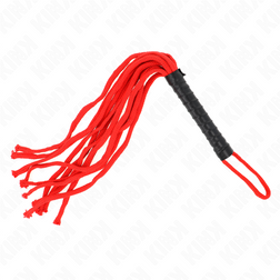 Fouet flogger en corde de coton rouge 56 cm — image 2