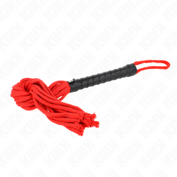 Fouet flogger en corde de coton rouge 56 cm — image 3