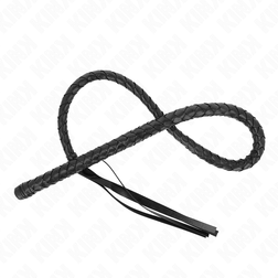 Fouet long tressé manche perlé 110 cm — image 2