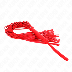 Fouet flogger à lanières souples rouges 70 cm — image 2