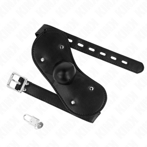 KINK MASQUE BOUCLES BALL GAG AVEC SERRURE REGLABLE 42 60 CM