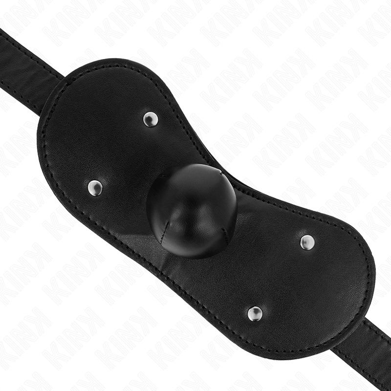 KINK MASQUE BOUCLES BALL GAG AVEC SERRURE REGLABLE 42 60 CM