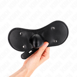 KINK MASQUE BOUCLES BALL GAG AVEC SERRURE REGLABLE 42 60 CM