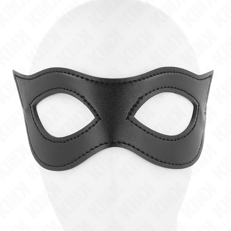 Masque vénitien fetish yeux ouverts similicuir — emballage