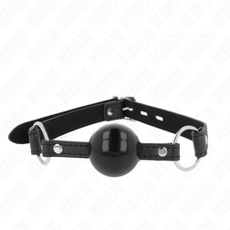 Bâillon boule noire 4 cm fermeture à verrou — Lock