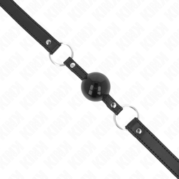 Bâillon boule noire 4 cm fermeture à verrou — Lock — vue 4