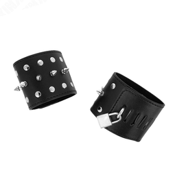 Bracelets bondage pointes chromées — vue 2