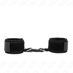 Manchettes de poignets en néoprène noir, réglables 22–34 cm
