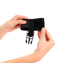 Manchettes de poignets en néoprène noir, réglables 22–34 cm — image 4