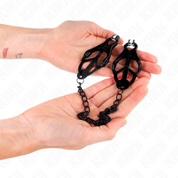 KINK PINCES A METELLES TREFLE JAPONAIS AVEC CHAINE NOIR 30 CM