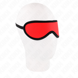 Bandeau yeux texturé écailles rouge 20 cm — vue de face