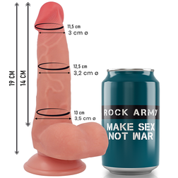ROCK ARMY FOX REALISTISCHER DUAL-DENSITY-DILDO 19 CM MIT SAUGNAPF