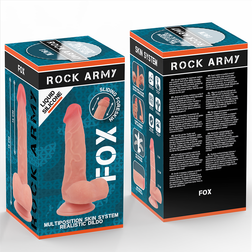 ROCK ARMY FOX REALISTISCHER DUAL-DENSITY-DILDO 19 CM MIT SAUGNAPF