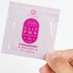 Gel stimulant clitoridien fraise chauffant et vibrant 2 ml — Clit Pwr