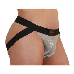 Jockstrap brillant champagne ceinture noire — 001