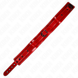 Collier rouge vin doublé mousse noire — Kink — vue en situation