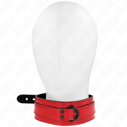 Collier rouge vin doublé mousse noire — Kink — vue de face