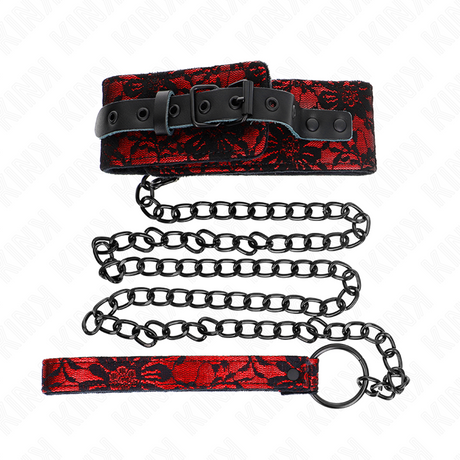 KINK COLLIER DENTELLE AVEC CEINTURE AVEC CEINTURE EN CUIR VRAI 105 CM 44 X 55 CM