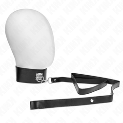 Collier noir lisse et laisse longue 116 cm — Kink