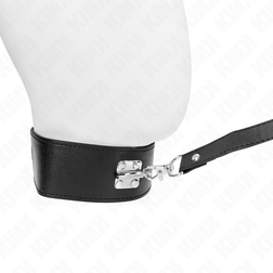 Collier noir lisse et laisse longue 116 cm — Kink — vue 2