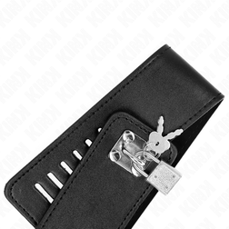 Collier noir lisse et laisse longue 116 cm — Kink — vue 7