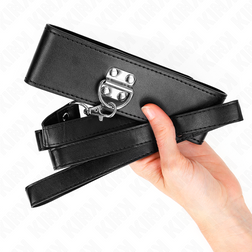 Collier noir lisse et laisse longue 116 cm — Kink — vue 5