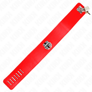 KINK COLLIER AVEC CEINTURE 65 CM AVEC LARGE BRACELET ROUGE AJUSTABLE 335 41 CM X 5 CM