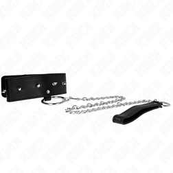 Collier pointes pyramides et clous avec laisse chaîne — Kink — vue 2