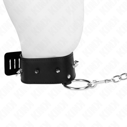 Collier pointes pyramides et clous avec laisse chaîne — Kink — vue 3