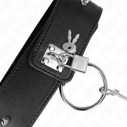 Collier pointes pyramides et clous avec laisse chaîne — Kink — vue 6