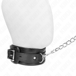 Collier BDSM large 6 cm avec laisse chaîne 65 cm — Modèle 1 — vue 3